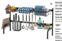 Over Sink Dish Drying Rack, 25.6"-31.5" Length