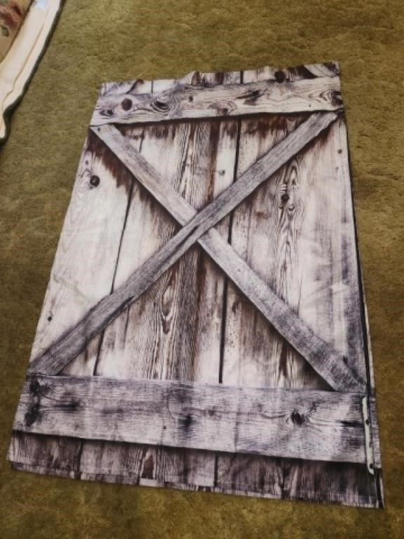 2- 42 X 62 CURTAINS - BARN DOOR LOOK