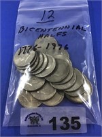 BICENTENNIAL HALVES 1776-1976 (12 coins)