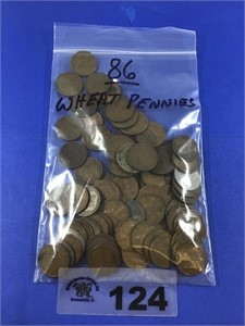 WHEAT PENNIES (86 coins)