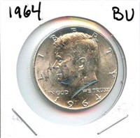 1964 Kennedy BU Silver Half Dollar
