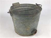 Vintage Wayne Feeds Metal Calf Feeding Bucket