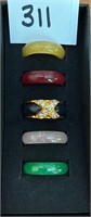 Interchangeable Genuine Gems Ring Set. Size 8.