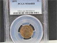 1899 Graded 1 Cent PCGS MS64RB