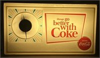1960's Coca-Cola electric illuminated clock.