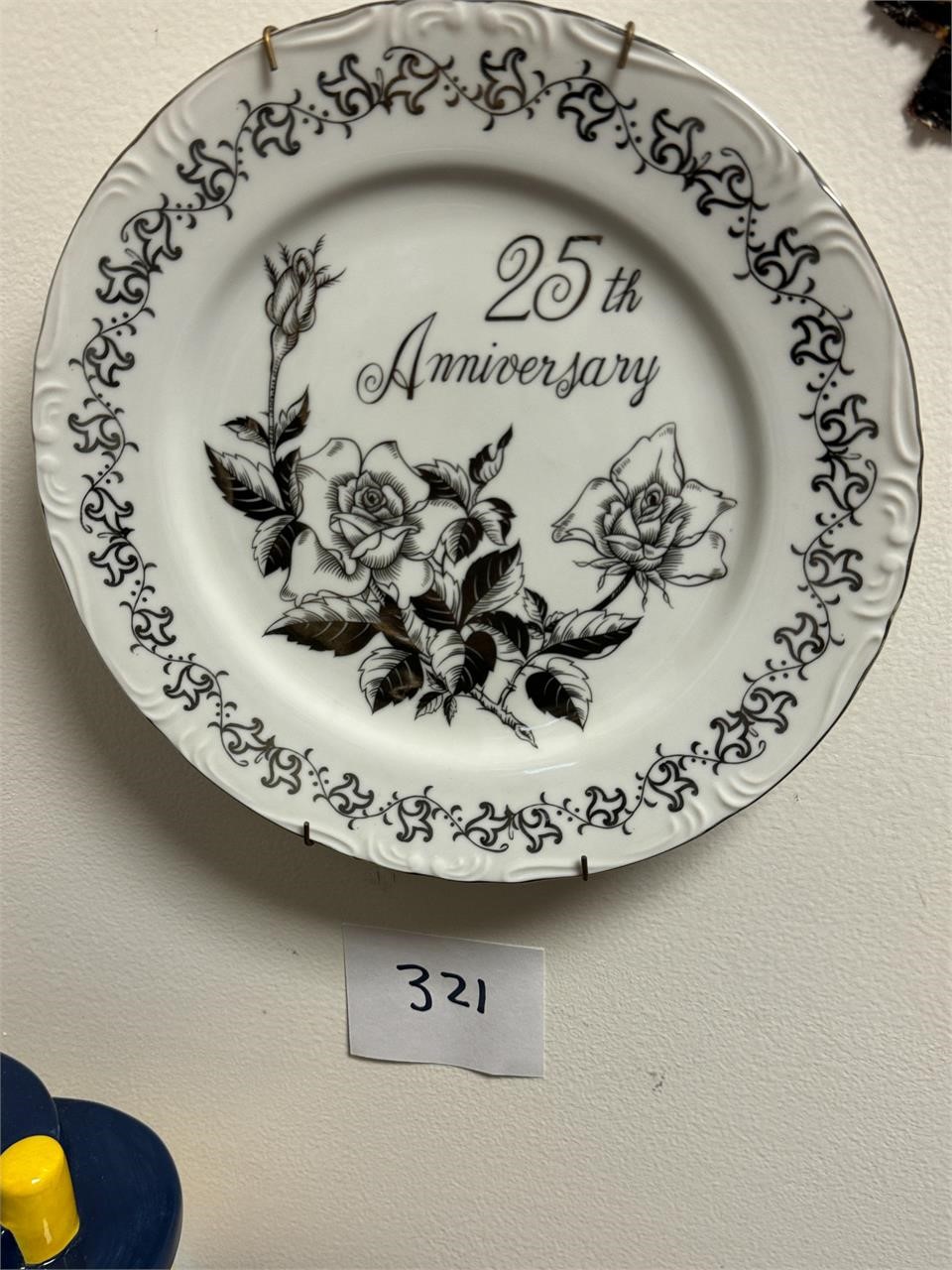Vintage 25th Anniversary Plate
