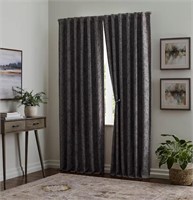 allen + roth 84-in Grey Blackout Curtain Panel $40