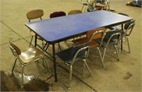 Folding Table, Approx 31"x72"x24", w/(10) Chairs