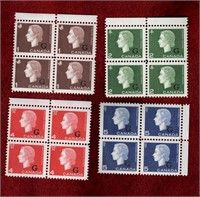 CANADA MNH SET CAMEO G OFFICIAL BLKS STAMPS