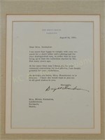 Dwight D Eisenhower Sgnd Presidential Letter.1959