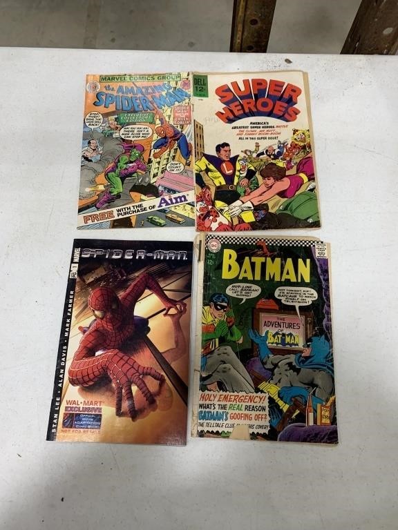 Vintage comic books marvel and DC