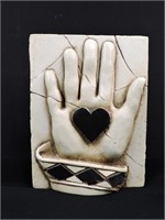 Heart In Hand Wall Decor 8"