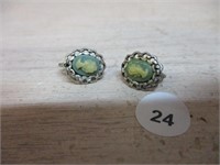 Pair of Vintage Clip on CAMEO Earrings