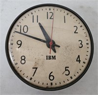 (N) Vintage Electric IBM Wall Clock 16" By 3".