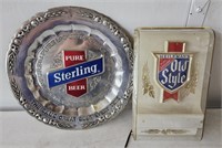 (AN) Pure Sterling Beer Plastic Wall Sign 19" And