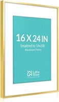 16x24 Gold Aluminum Picture Frame  Wall