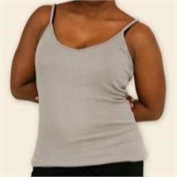 Grey Camisole Tank with Built-in Bra - Size L