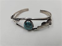 Navajo Turquoise Sterling Silver Native Bracelet