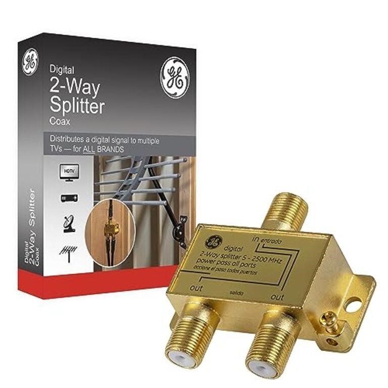 GE Digital 2-Way Coaxial Cable Splitter, 2.5 GHz