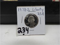 1978= S  Proof Washington Quarter