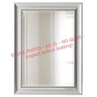 23in.x31in.modern silver framed mirror