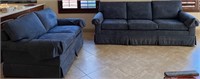 11 - HUGHE SOFA SET W/ OTTOMAN