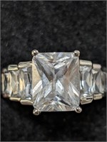 $300 Silver CZ Ring (~weight 6.46g)