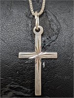 $160 Silver Cross Necklace (~weight 3.59g)