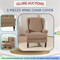 2-PIECES WING CHAIR COVER