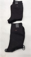 Nwot 2pr Calvin Klein Ck Socks Brown