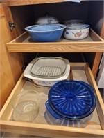 Pyrex nesting bowls, casseroles, etc.