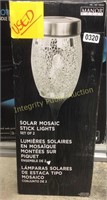 Set of Two Solar Mosaic Stick Lights *see desc
