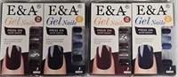 Gel Nails Press-On Short Length - 4 Packs of 24=96