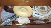 misc. silver plate and other decor drawer lot