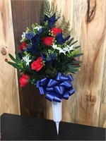Red, White and Blue Grave Flowers