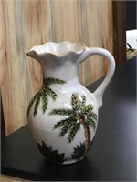 Pitcher with Palm Trees