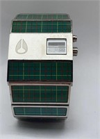 Nixon The Rotolog Green Plaid Quartz Watch