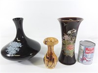 2 vases en céramique dont un signé Vaudrin