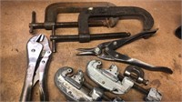 Rigid Pipe Cutters, Large Clamps, Wrench, Wire