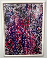 Signed Original Abstract Acrylic Paper "The Thrill