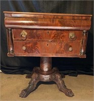 Antique Carved Empire Work Stand Circa 1830