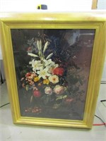 Framed Floral Picture-28x35"