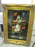 Ornate Framed Floral Painting