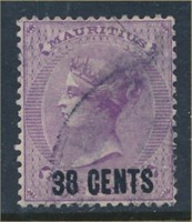 MAURITIUS #38 USED FINE-VF