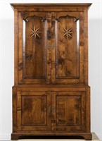 Georgian Style Inlaid Linen Press