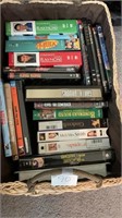 DVDS and VHS basket