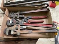 (4) Pipe Wrenches, Pliers