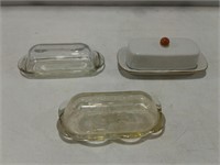 3 Butter Dishes