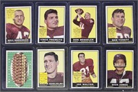 Football Cards 8 different 1961 Topps Washington R