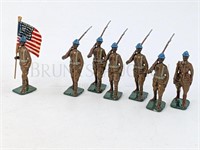 (7 PC) LEAD SOLDIERS, BLUE HELMET